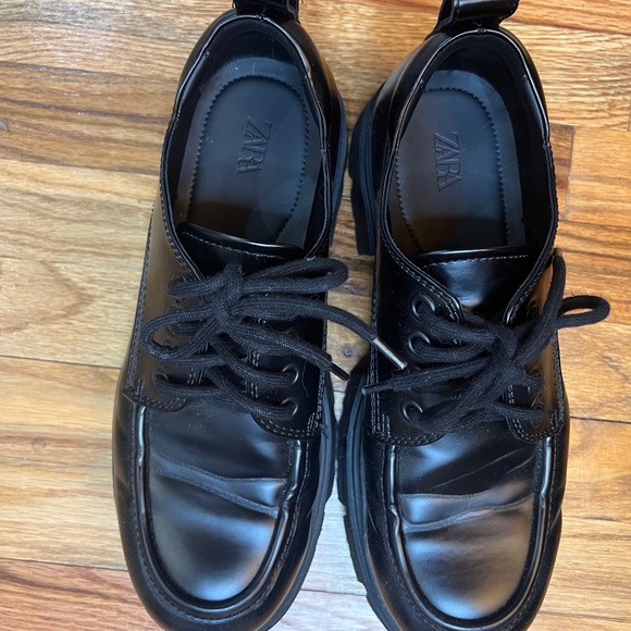 ZARA CHUNKY SOLE MOC-TOE SHOES - Picture 2 of 7